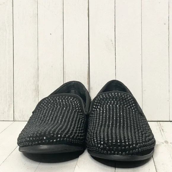 STEVE MADDEN Caviarr Men's Rhinestone Crystal Studded Slip On Loafers